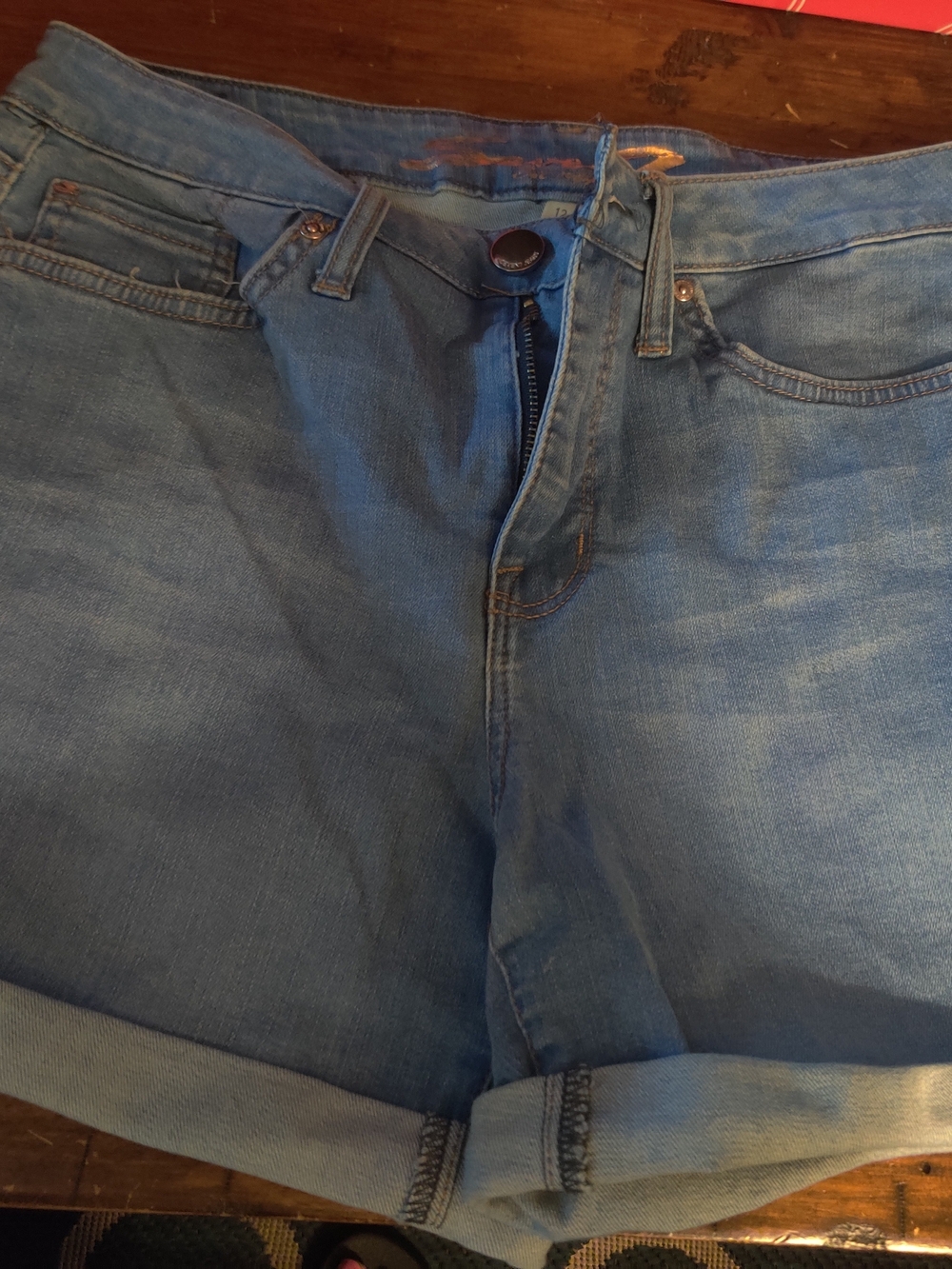 Seven7 Light Blue Denim Roll-Cuff Women’s Shorts
